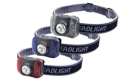 Outdoor Nation Hands-Free 7-LED Headlamp Camping Flashlights, Pack of 3