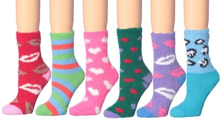 Frenchic Women's Cozy Anti-Skid Soft Fuzzy Crew Socks (3- or 6-Pairs)