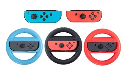Insten For Nintendo Switch Joy-Con Protective Steering Wheel Controller Grip