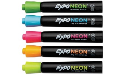 Expo Assorted Bullet-Tip Neon Dry Erase Marker (5-Pack)