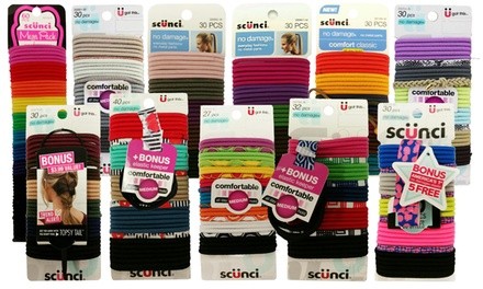 Scunci Effortless No-Damage Elastic Ponytail Hair Ties (120 - 128 Count)