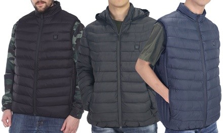 LeeHanTon Men's Heated Technology Bubble Vest or Jacket (S-2XL)