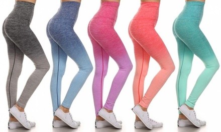 Women's High-Waisted Space Dye Leggings