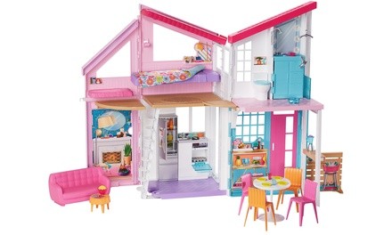 Barbie Malibu House Doll PlaySet (25+ Pieces)