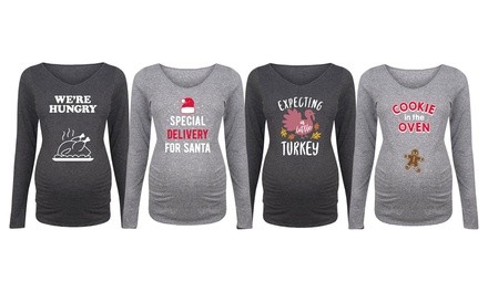 Bloom Maternity: Expecting for Holidays Reveal Long Sleeve Tees