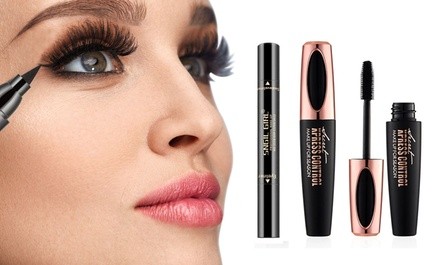 Dramatic 4D Silk Fiber Voluminous Eyelash Mascara or Eyeliner