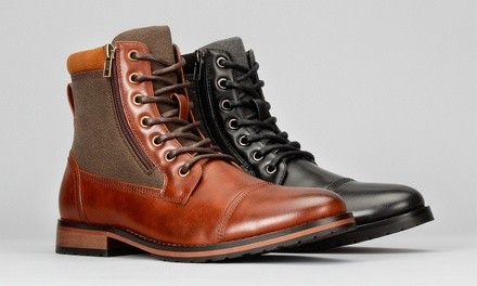 Harrison Men's Dual Zipper Combat Boots