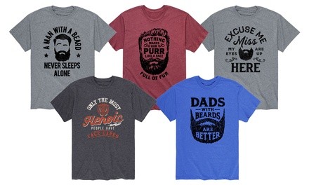 Instant Message Men's Funny Beard Tees (S-3XL)