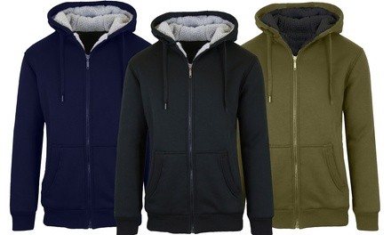 2-Pack Men's Heavyweight Sherpa Fleece-Lined Hoodie (M-2XL)