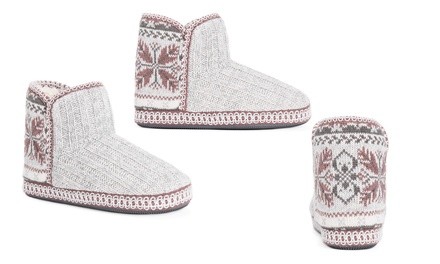 Muk Luks Women's Leigh Winter Bootie Slippers (Size 11-12)