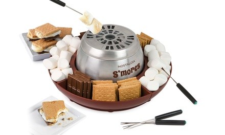 Nostalgia Electric Stainless Steel S'mores Maker