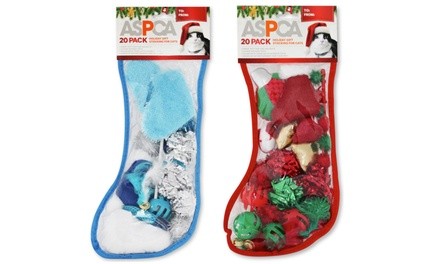 ASPCA Assorted Stocking of Holiday Cat Toys (20-Piece)