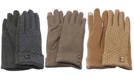 Women's Touchscreen-Compatible Fleece Gloves