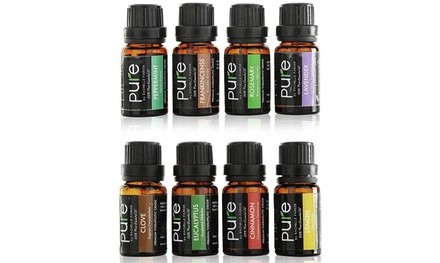 Aromatherapy Essential Oils Starter Set (8-Pack)