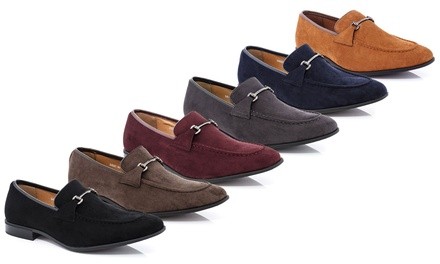 Franco Vanucci Men's Microsuede Slip-on Dress Shoes