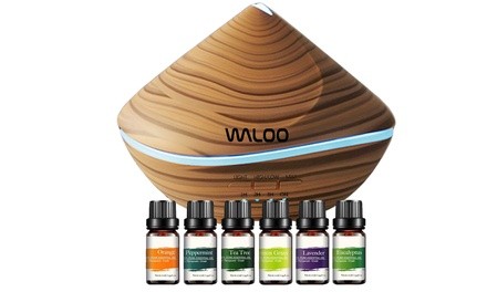 Ultrasonic Aromatherapy Diffuser with Optional Essential Oil Gift Set