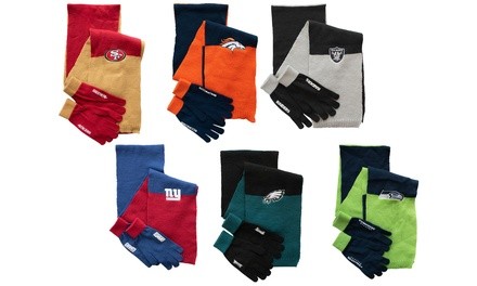 Little Earth Unisex Colorblock NFL Scarf and Gloves Gift Set