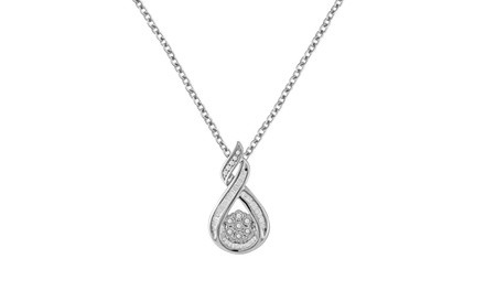 1/4 CTTW Diamond Drop Pendant in Sterling Silver by DiamondMuse