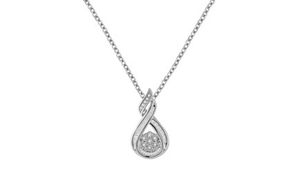 1/4 CTTW Diamond Drop Pendant in Sterling Silver by DiamondMuse