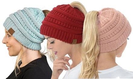 Ponytail Beanie Hat