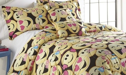 Emoji-Themed Bed-in-a-Bags with Sheet Set (7- or 9-Piece)