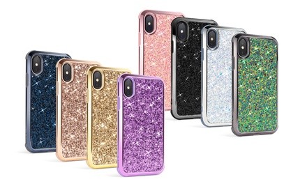 2-in-1 Glitter Slim Hybrid Case for Apple iPhone 7/8, 7/8 Plus, and X