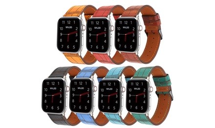 Waloo Bamboo Textured Leather Band for Apple Watch Series 1–5