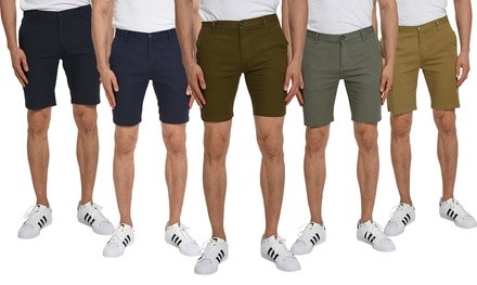 Verdo Men's Flat-Front Slim Fit Chino Shorts