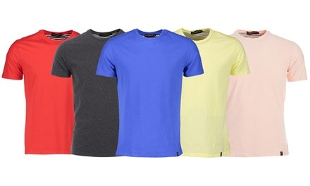 Men's Crew Neck Short-Sleeve Solid T-Shirt (S-2XL)