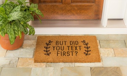 Outdoor Coir Door Mats with Humorous Sayings