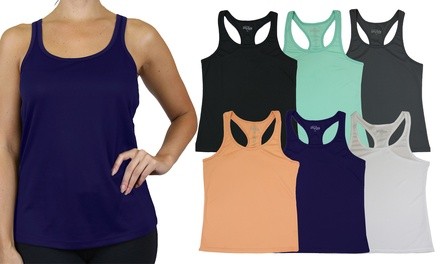 3-Pack Galaxy by Harvic Women's Moisture-Wicking Racerback Tanks. Plus Sizes Available.