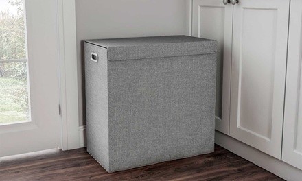 Lavish Home Double Laundry Hamper with Mesh Liner Bags