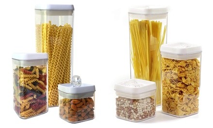 Diamond Home Square or Round Food Canister Set (6- or 12-Piece)