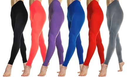 Angelina Full Length Seamless Layering Leggings (3-Pack or 6-Pack)