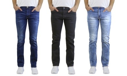 2-Pack Men's Straight-Leg Stretch Jeans (30-40) - Multiple Inseams