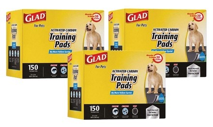 Glad Pets Activated Carbon Training Pads for Pets (150-, 300- or 450-Count)