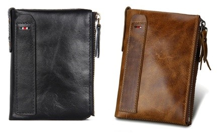 Men's RFID-Blocking Genuine Leather Wallet