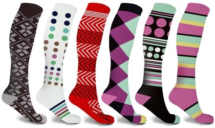 XTF Patterned Compression Socks (6-Pairs)