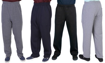 Maxxsel Oscar Sports Men's Straight Bottom Fleece Sweatpants (S-5XL)