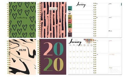 2020 Sophisticated 6 x 8 Medium Weekly/Monthly Planner Agendas