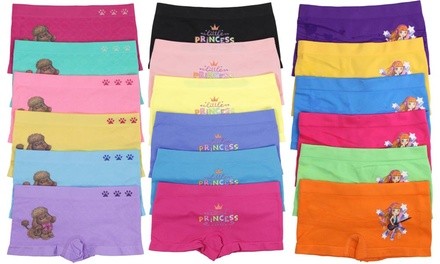 Girls Cute Print Boyshorts (6-Pack) 