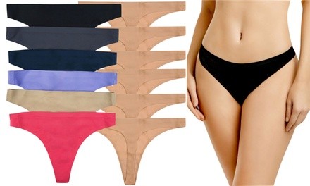 Women's Invisible Panty Line Thongs (6-Pack)