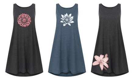 Watercolor Floral-Printed Tank Dresses. Plus Sizes Available.