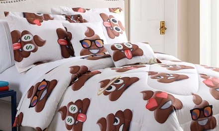 Emoji Collection Printed Comforter Set (4-or 5-Piece)