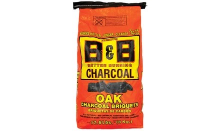 B & B Charcoal 00074 Organic Oak Charcoal Briquettes, 17.6 Lbs