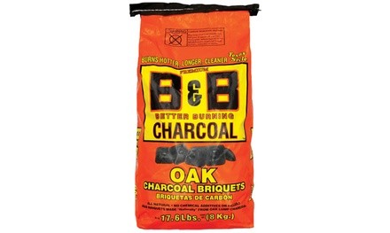 B & B Charcoal 00074 Organic Oak Charcoal Briquettes, 17.6 Lbs