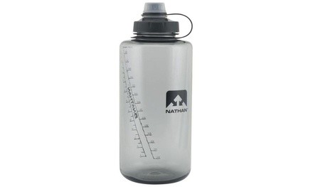 Nathan NS4314-0102-015 SuperShot Water Bottle, Plastic, Gray, 50 Oz