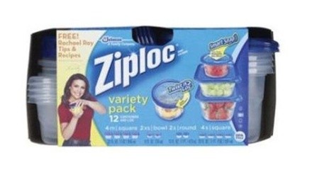 Ziploc 70026 Food Storage Variety Pack, 12 Count