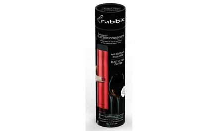 Rabbit  W6310 Automatic Electric Corkscrew, Metallic Red