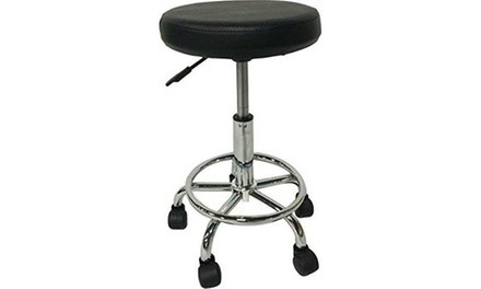 Black Hydraulic Multi-purpose Adjustable Rolling Stool